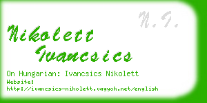 nikolett ivancsics business card